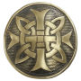 St Lazaro Brass Celtic Cross Brooch