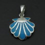 Galician Blue Camino de Santiago Shell Silver Pendant